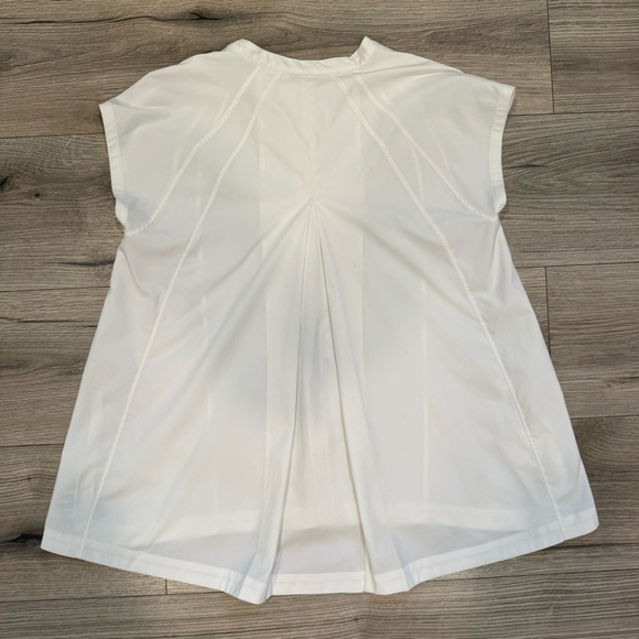 Athleta Performance Poplin Popover Top White - Picture 2 of 7